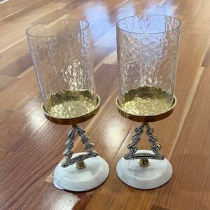 Elegant Gold and Silver Candle Holders can also be used for other purposes.